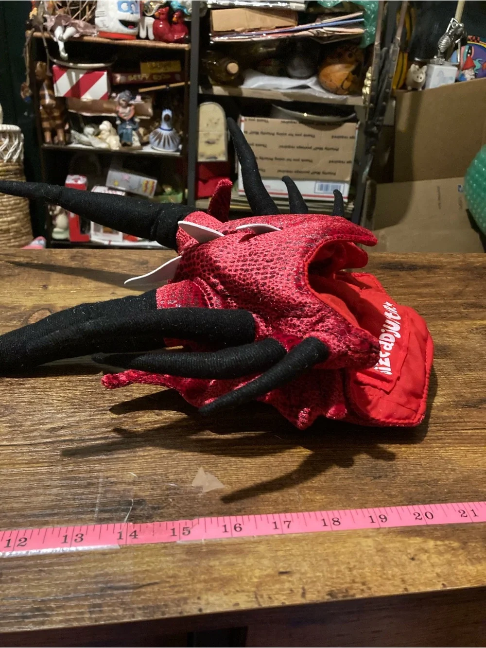 Red and Black Dragon Horn cosplay hat